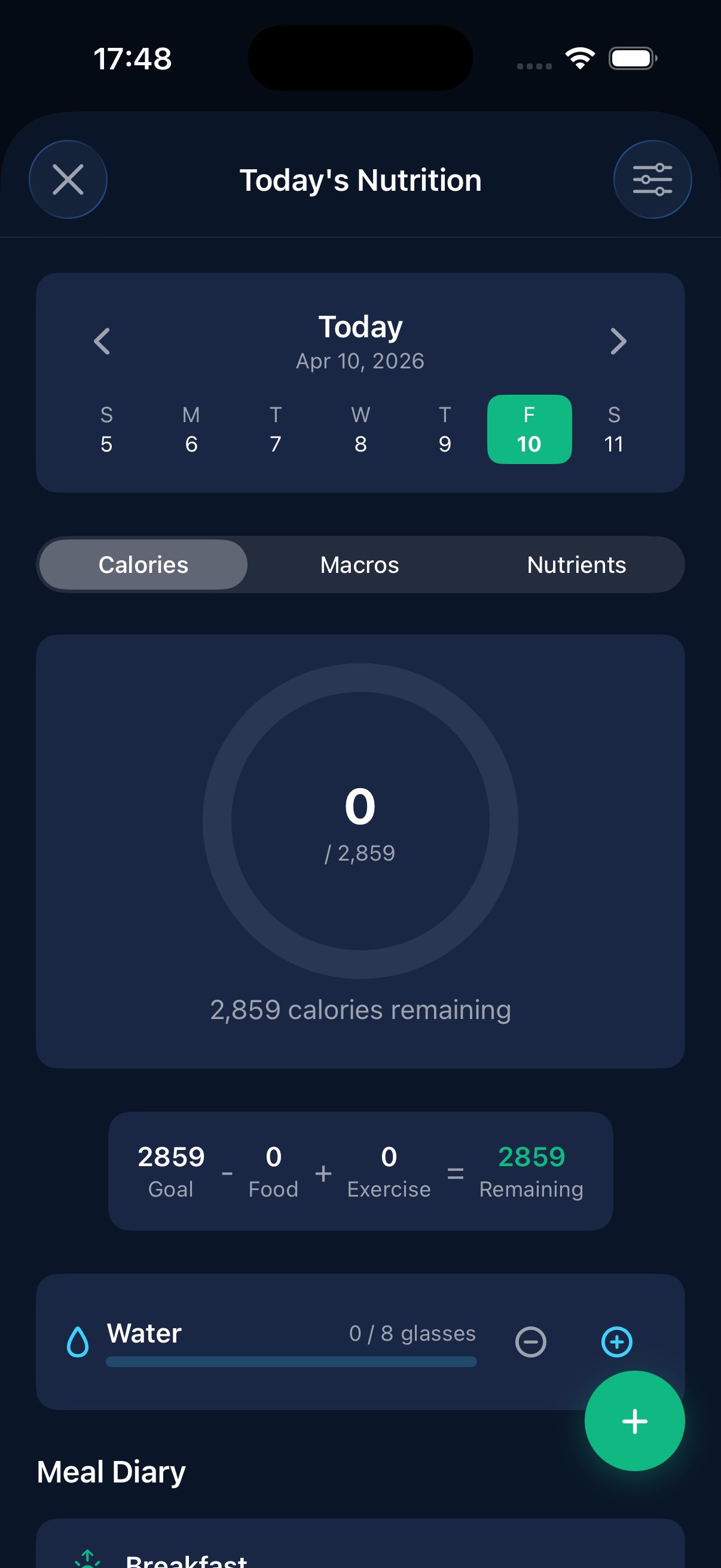 Nutrition tracker